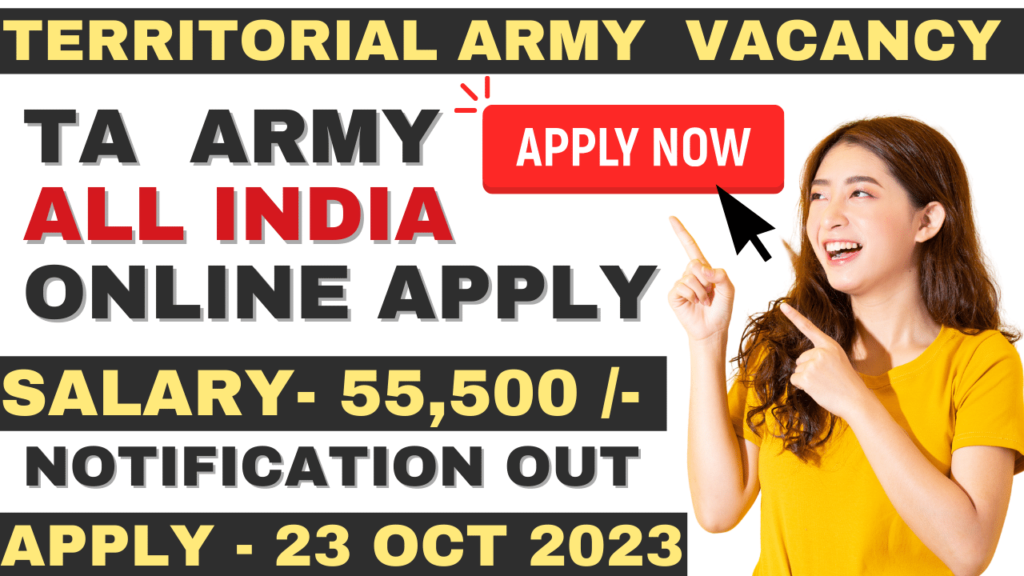 Territorial Army Officer Recruitment 2023