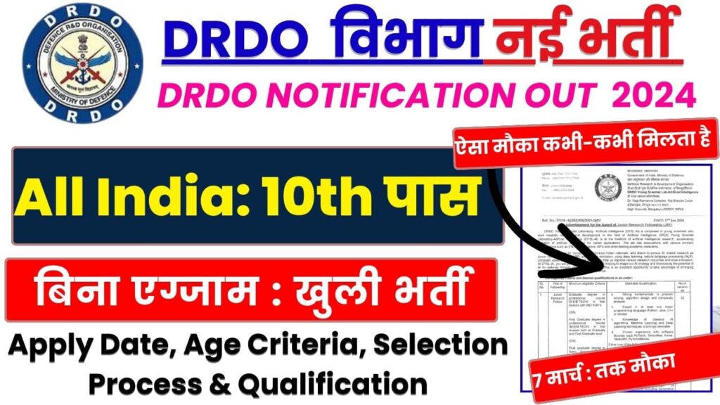 DRDO Apprentice Vacancy 2024